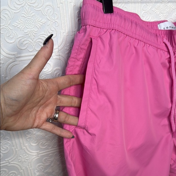 TOPMAN | Drawstring Pink Swimtrunks - Picture 3 of 11